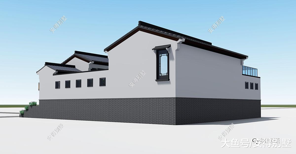 两款新中式四合院别墅设计，小面积，更实惠。