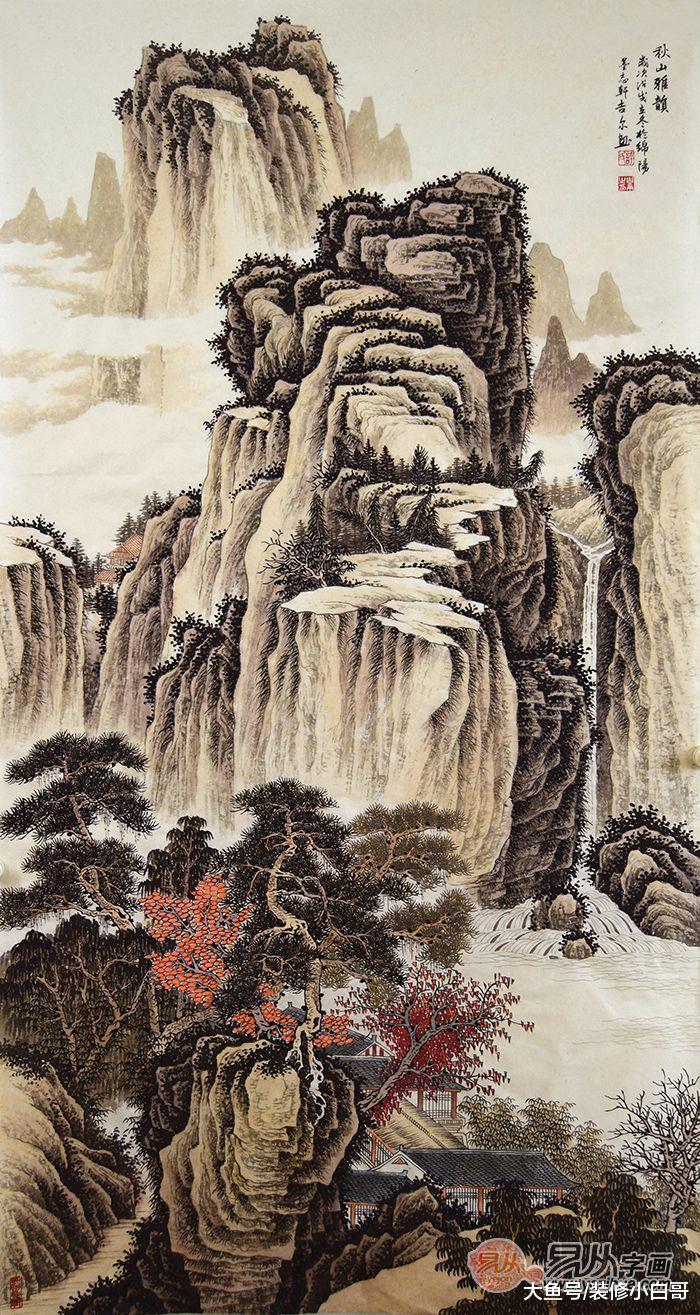 走廊尽头挂什么画好 选择许吉尔手绘山水画的人都说好