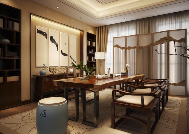 有钱人都会在家中装一个中式茶室，待客聊天，尽显生活品味