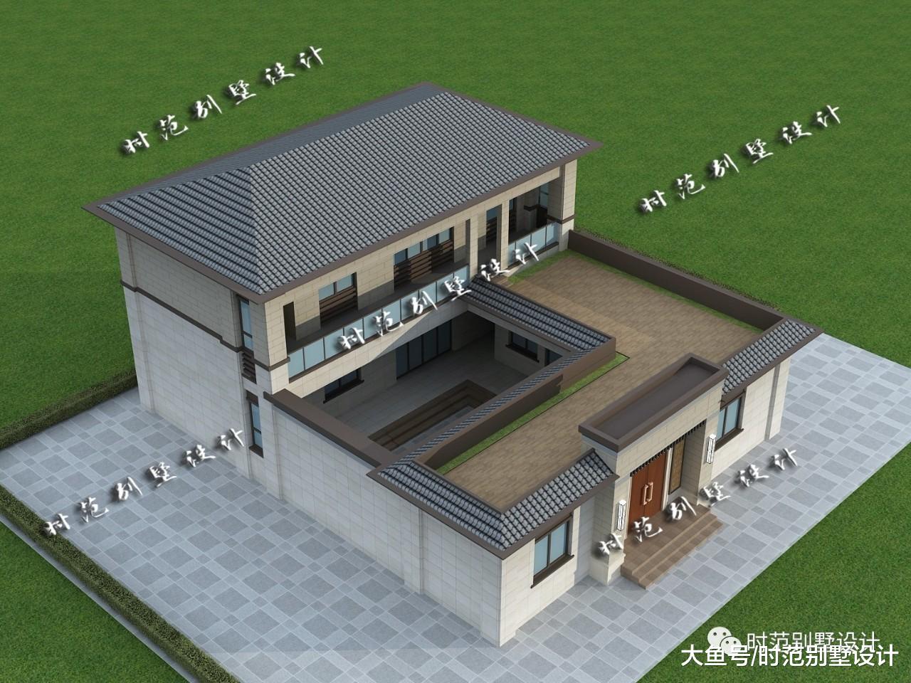 带车库和堂屋的二层中式小院，花鸟山水间的千百年传承