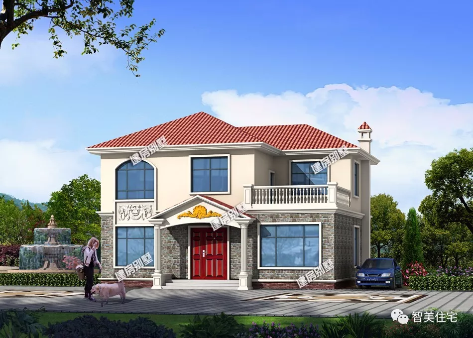 两栋宽12-13米间的自建房，室内都有堂屋，生活起来很方便