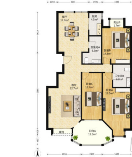 大阳台被我改造成健身房, 三房变四房, 朋友看了都羡慕!