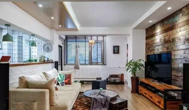 72平的北歐風小戶型二居室，異形的玄關還更顯寬敞