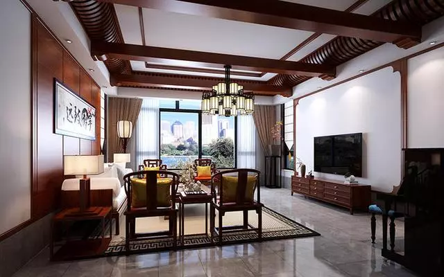 客厅新中式装修，展现新式古典美