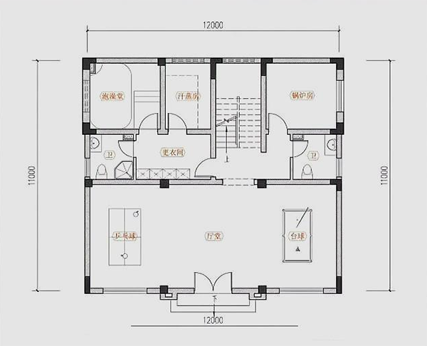 12x11M小占地中式别墅, 房间超多娱乐休闲设施完备, 在农村也不怕无聊