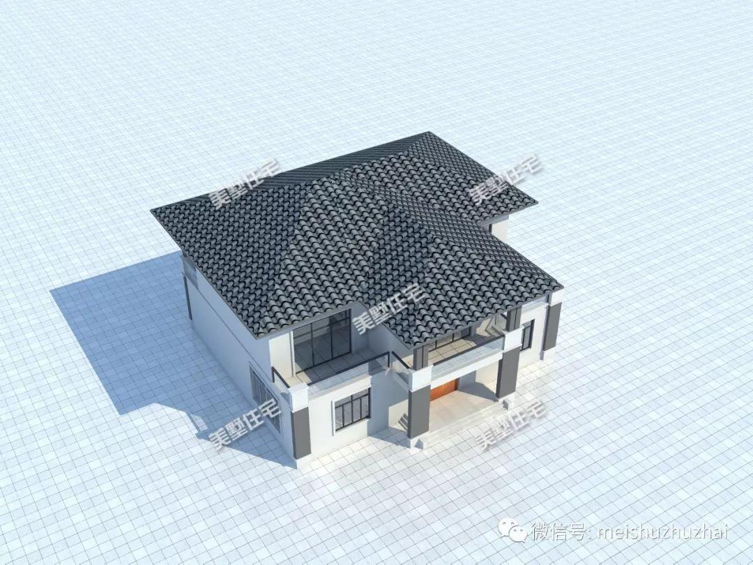 花小钱也能盖好房, 14X13米二层别墅, 简约上档次不要错过了