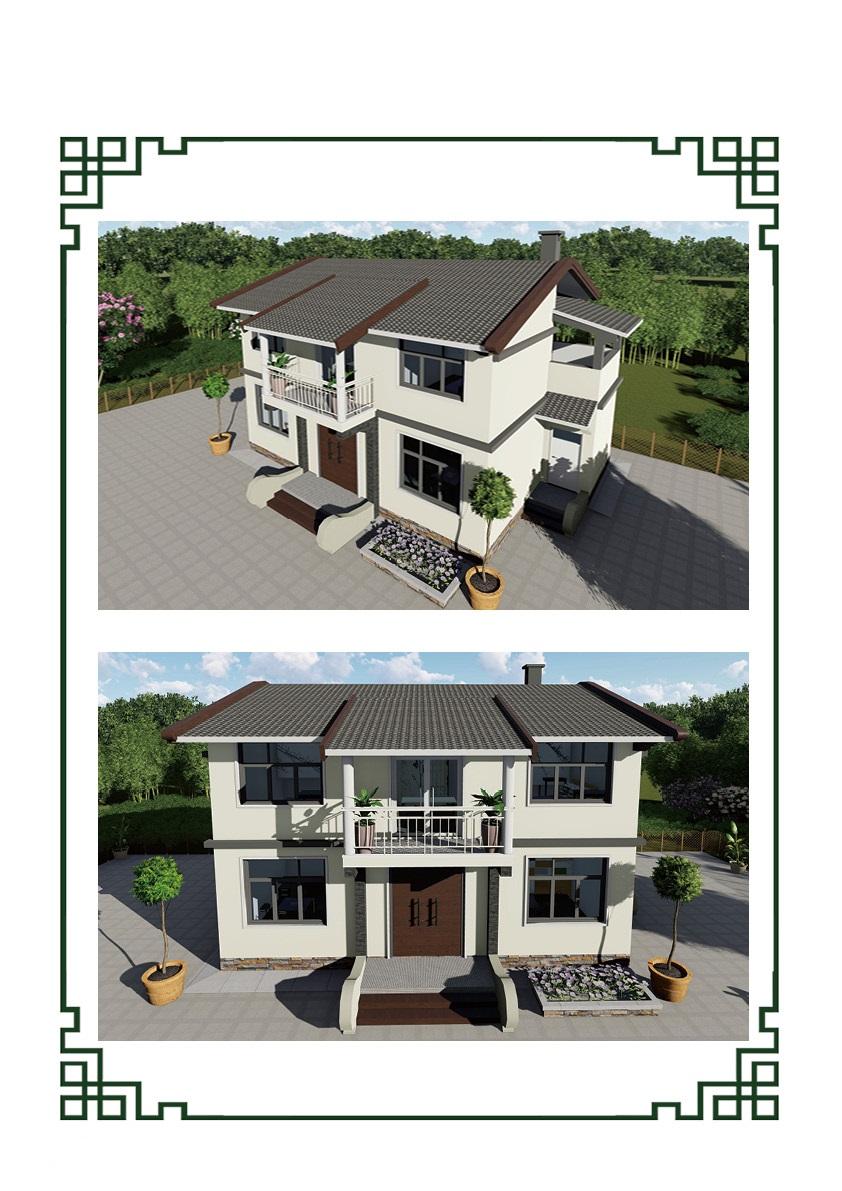 多套二层轻钢别墅效果图，你觉得哪套更合适？