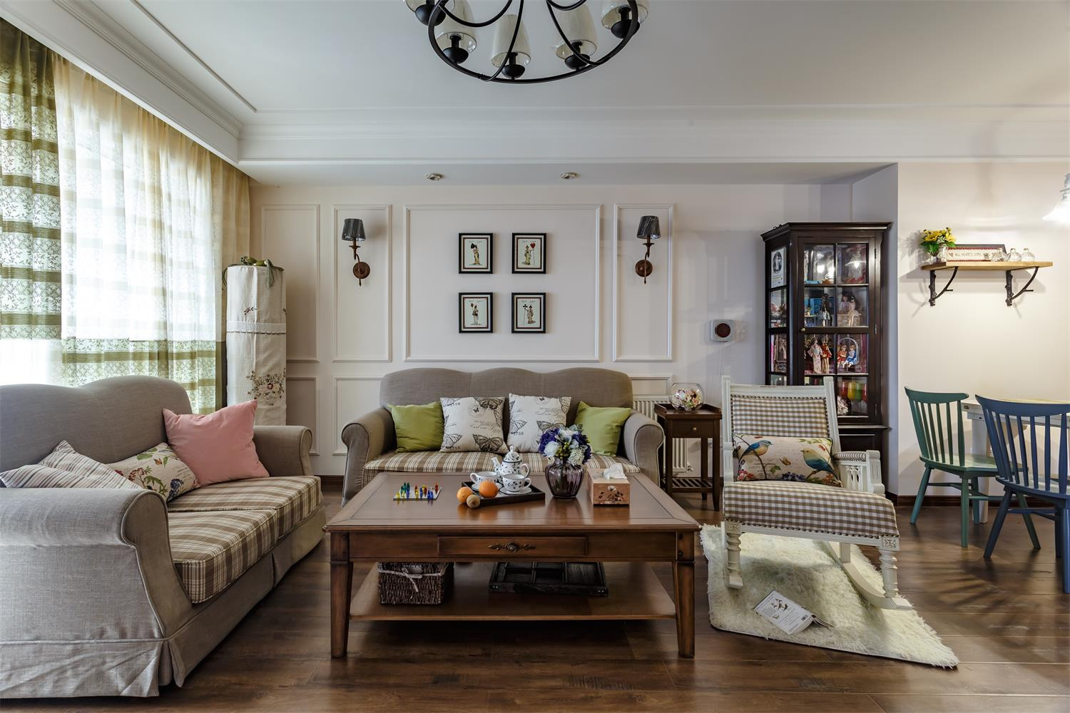 118平休闲美式三居，就想要一个这样的阳台！