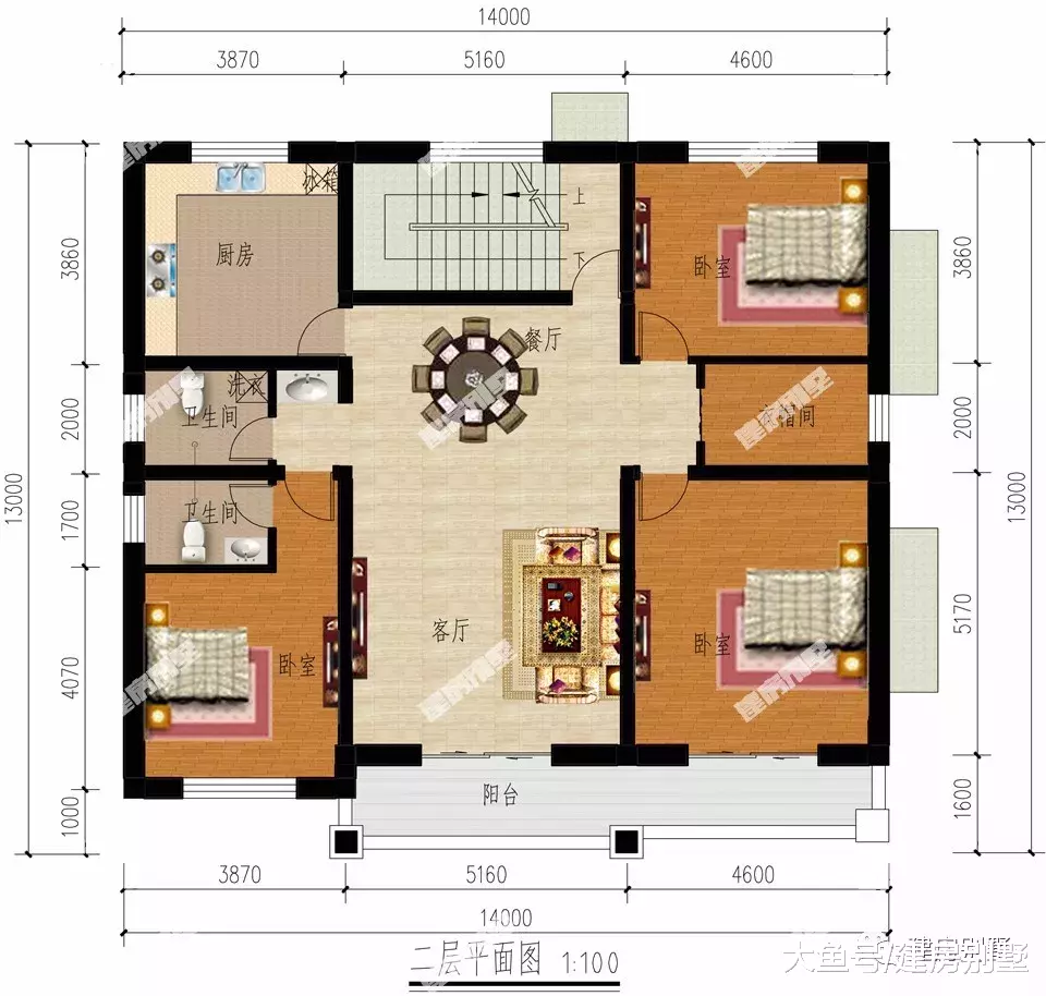 3栋带商铺设计的农村自建房，可以带来财运的住宅人人爱