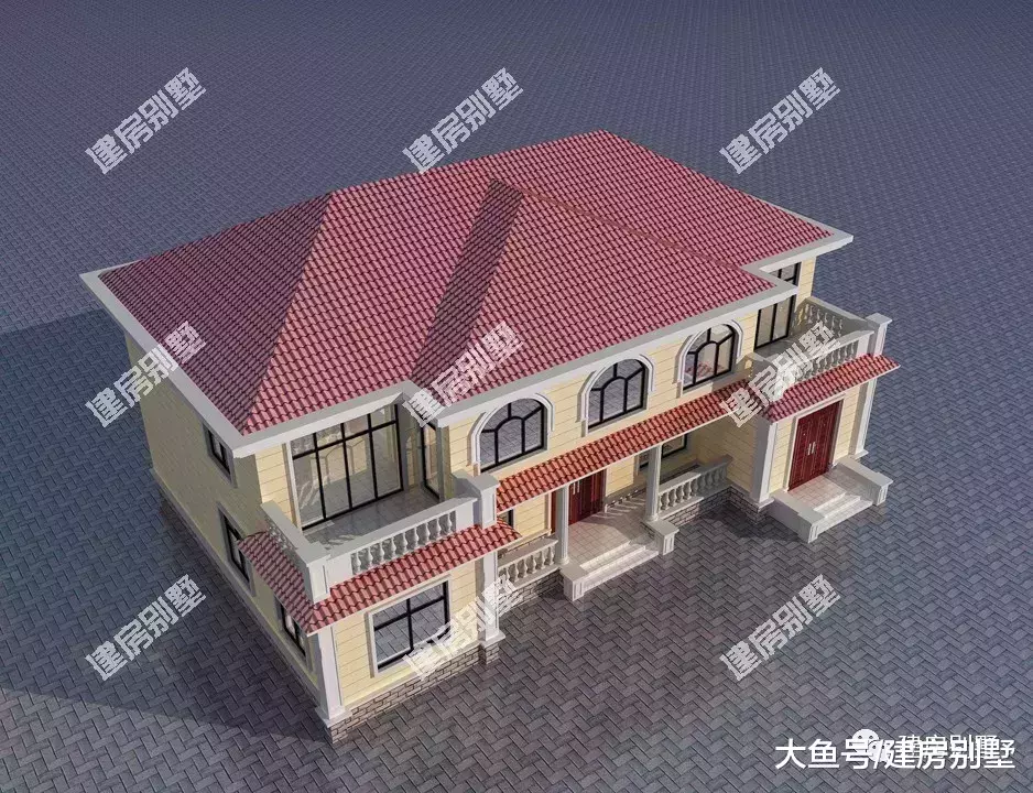 四開間帶堂屋的兩層自建房，室內有8個臥室，主體30萬
