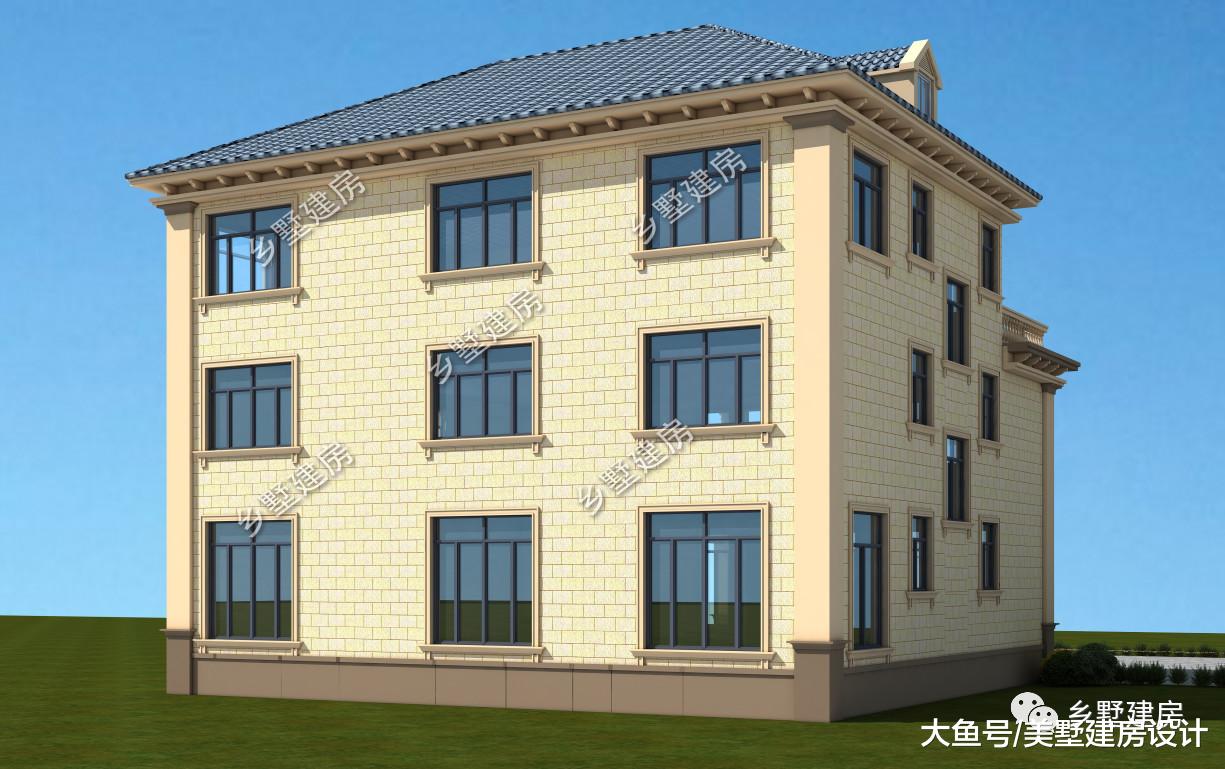 15×14.1米三层漂亮别墅，温馨又浪漫，看了就想建一栋！