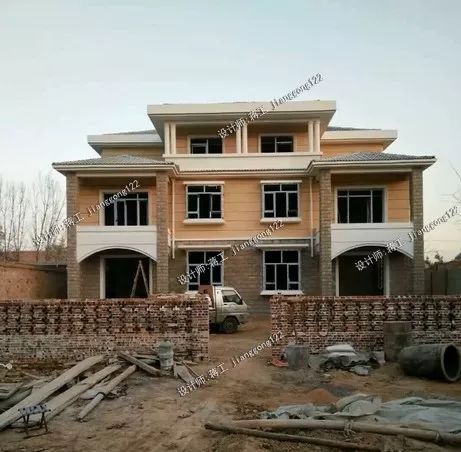 17X11米双拼别墅，60万完工，农村兄弟姐妹多这样建房，准没错