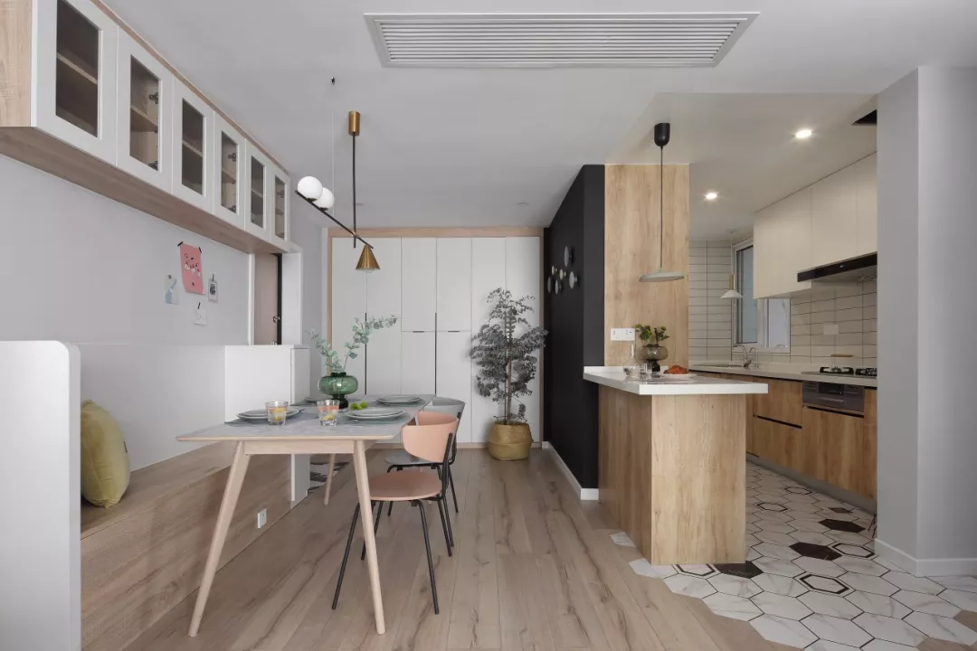 110㎡北欧风格装修效果图，卡座餐厅精致实用！