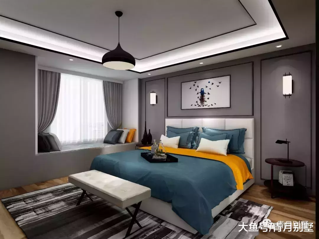 15.8米×10米二层精致小别墅, 带堂屋4卧室飘窗大露台