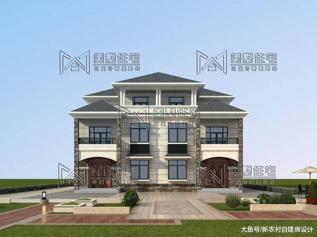 家有兄弟，独栋不如建双拼，每家三十来万就能建，大气美观有面子
