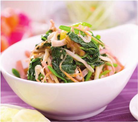 八宝菠菜的制作方法