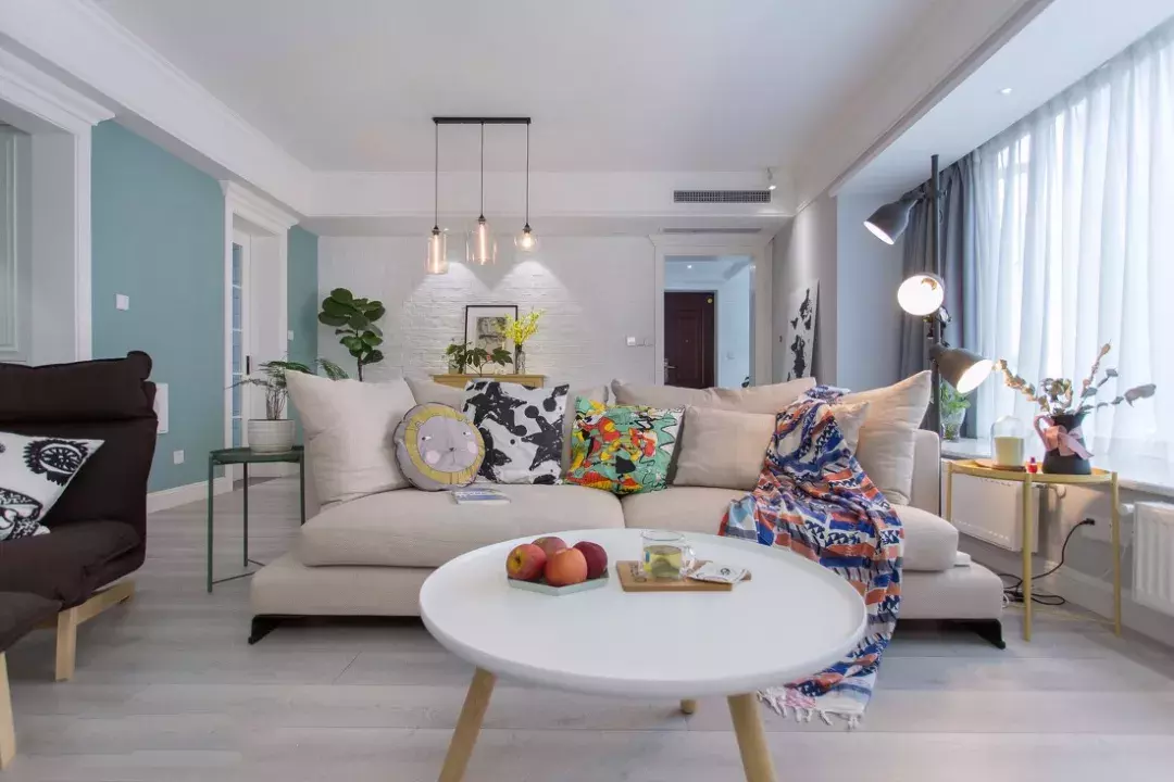 西安裝修：3室北歐風清新案例，沒做吊頂，但效果值得參考