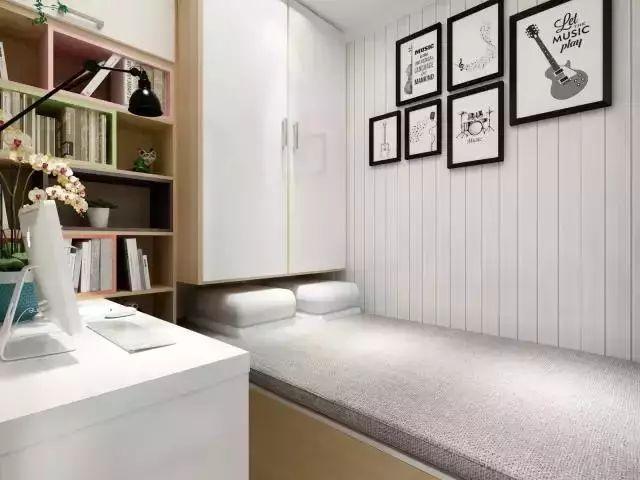 55平的小户型，居然还能挤出三间房，客餐厅放一起效果不错！