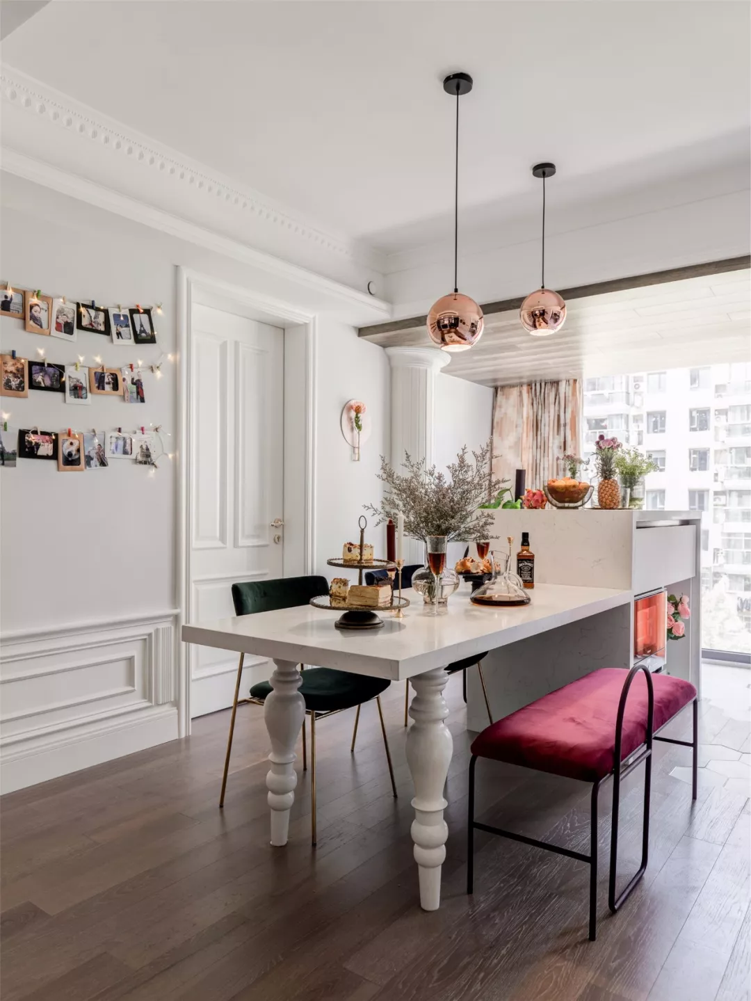 132平的古典轻奢风二居室，典雅的质感让人羡慕不已