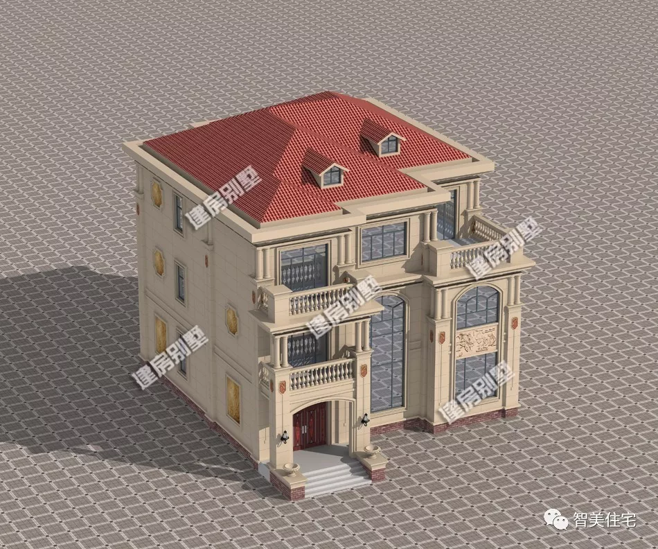 6款欧式风格的农村豪宅，造型相似，50来万就能建一栋