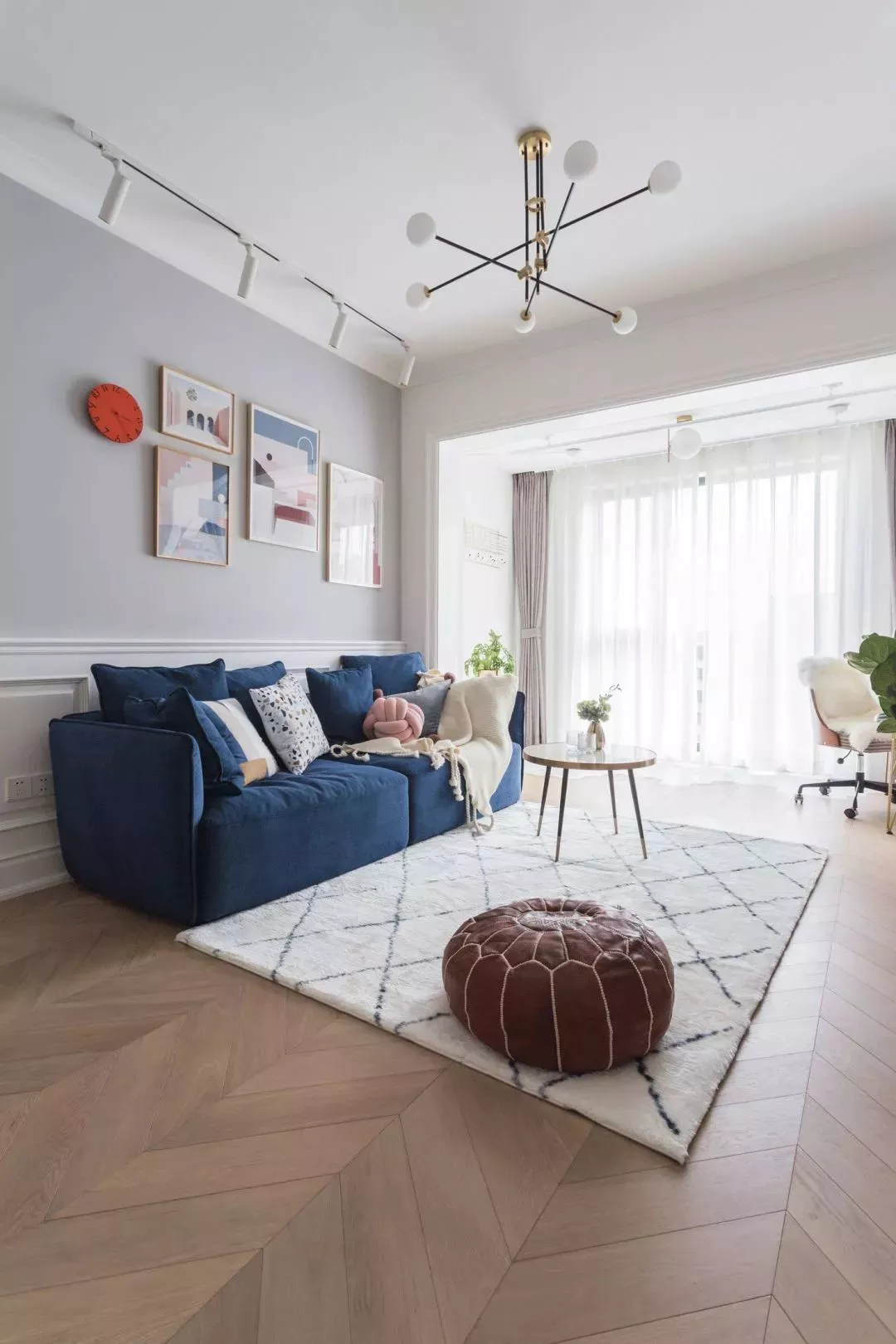 77平的北欧风小户型二居室，次卧改全屋榻榻米设计