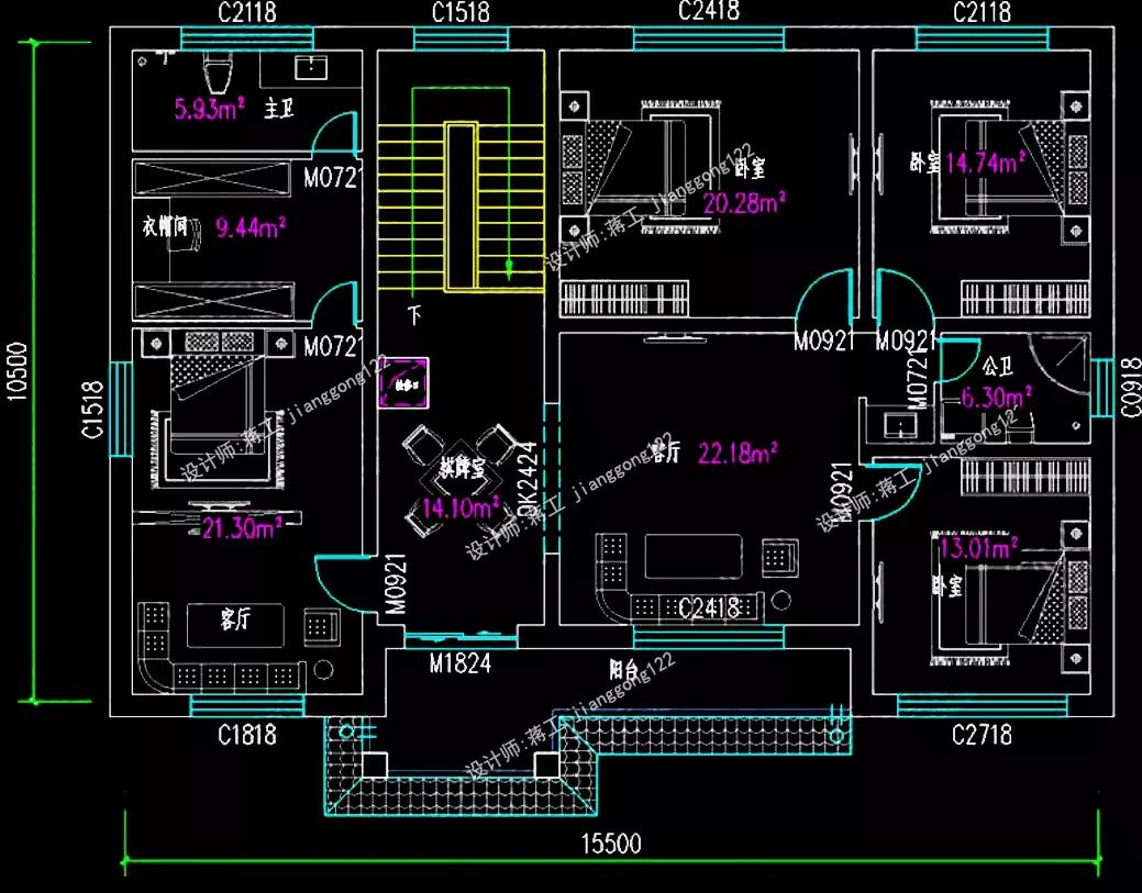 6款二层农村别墅，款款带车库，南方人和北方人都可以建