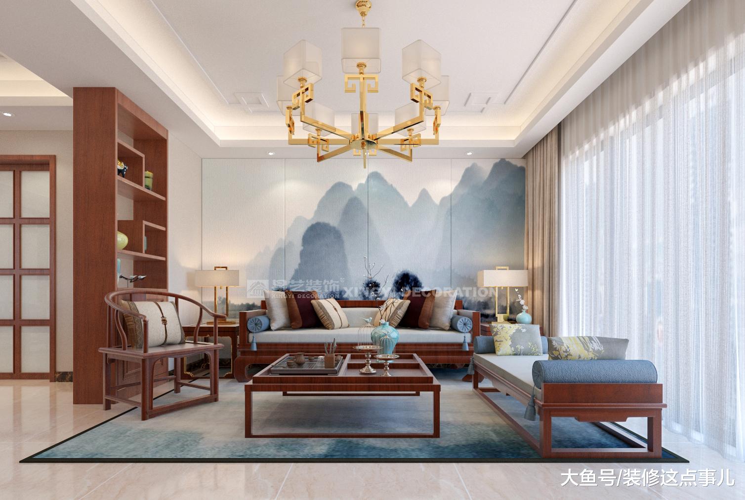 想要新中式沙发背景墙更出众，这三种方案你可以借鉴下！