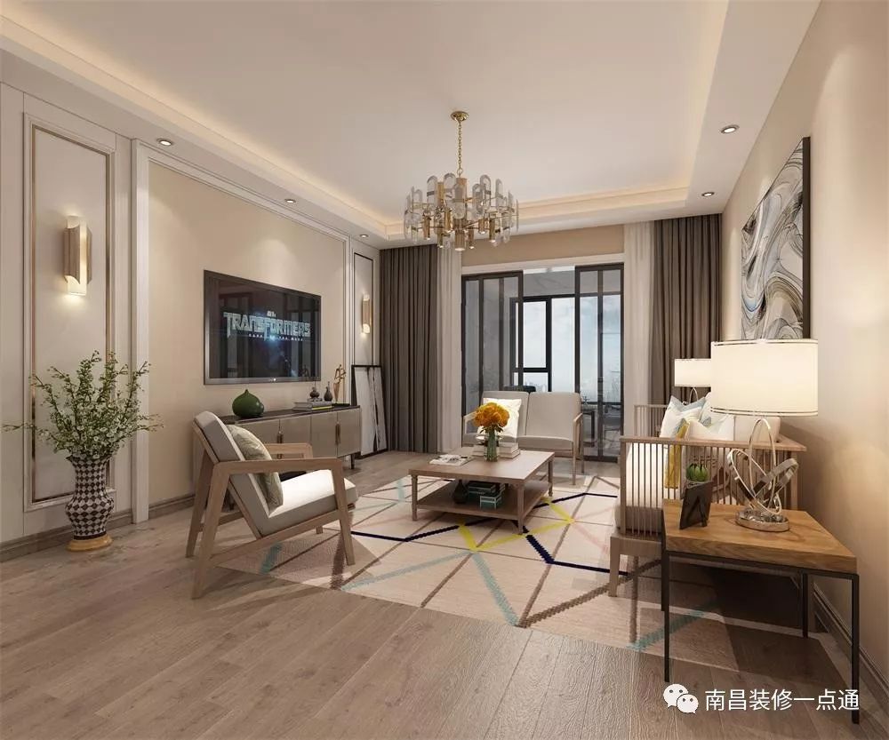 万科公园里120平三房两卫现代简约，比较舒缓放松的色调，快看看