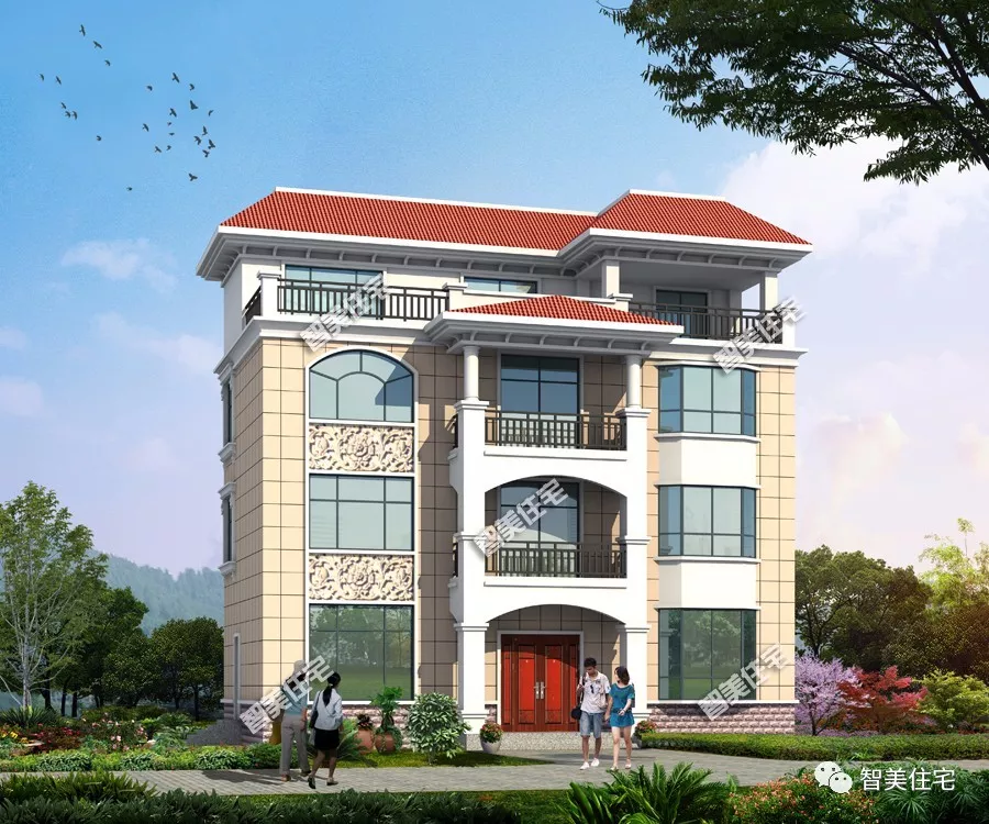 两栋宽16米的农村别墅，建在河南和广东，吸粉无数