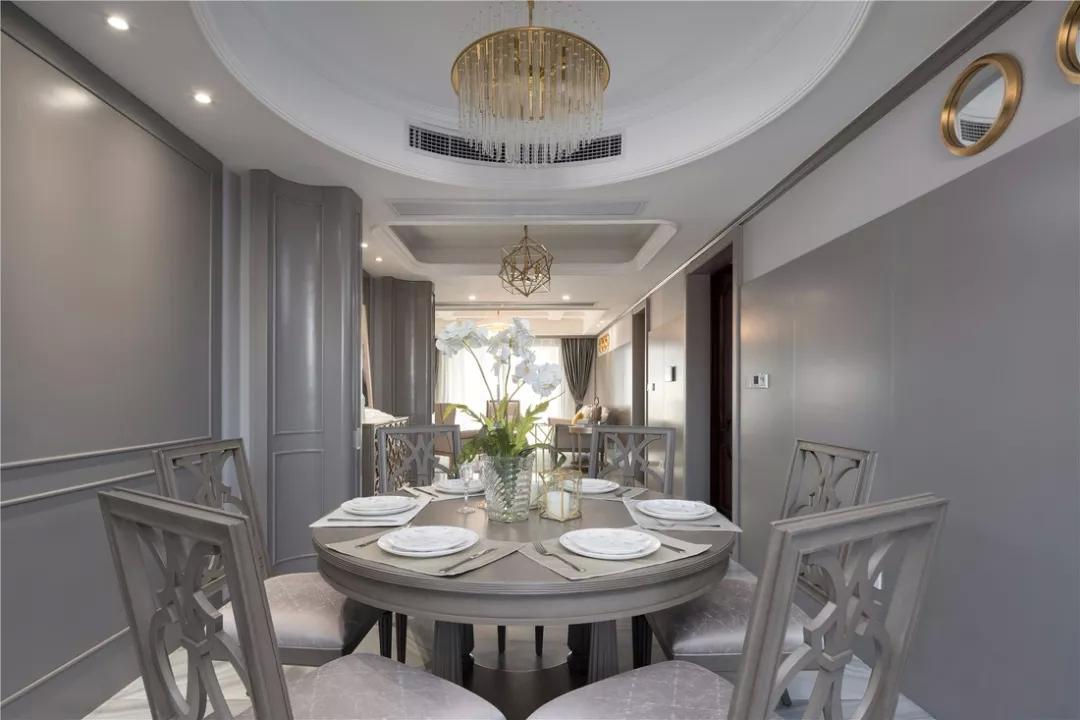 大户型美式风装修，低奢中透着美式浪漫情调的设计，大赞一个！