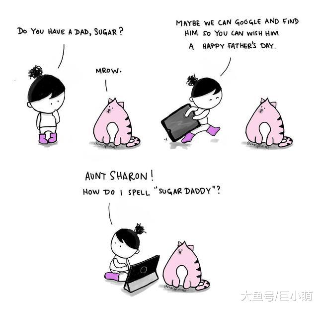 小孩猫咪夹心配，10张轻松搞笑的猫咪漫画，给你开心一刻