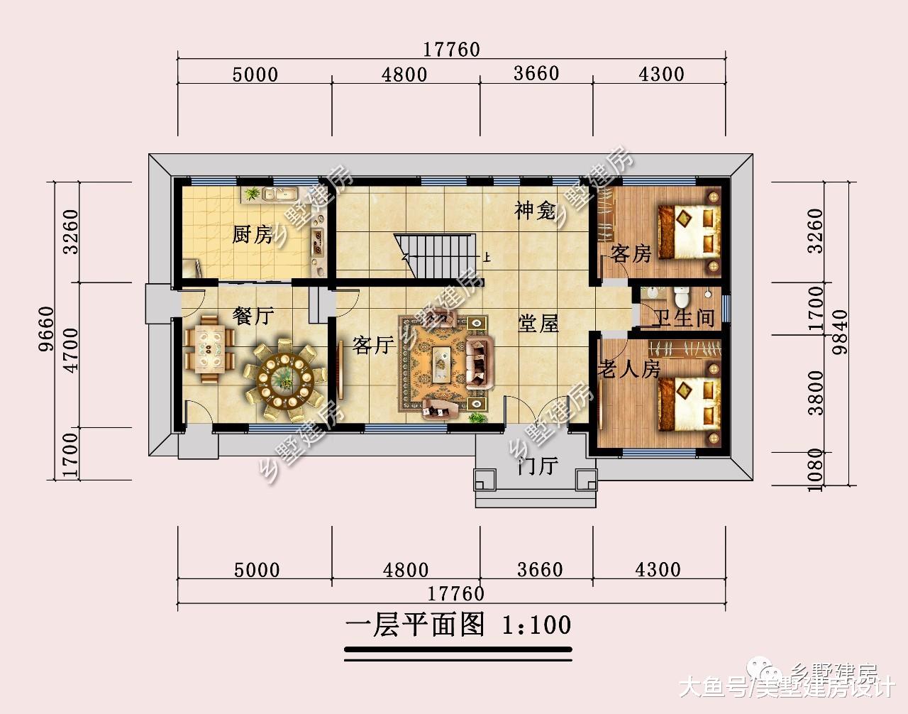18X10米简欧二层别墅，主体造价22万就能打造一个温馨的家