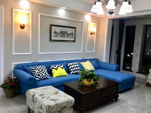 125平的美式新家, 全屋定制花钱省心, 晒晒特别有档次的客厅!