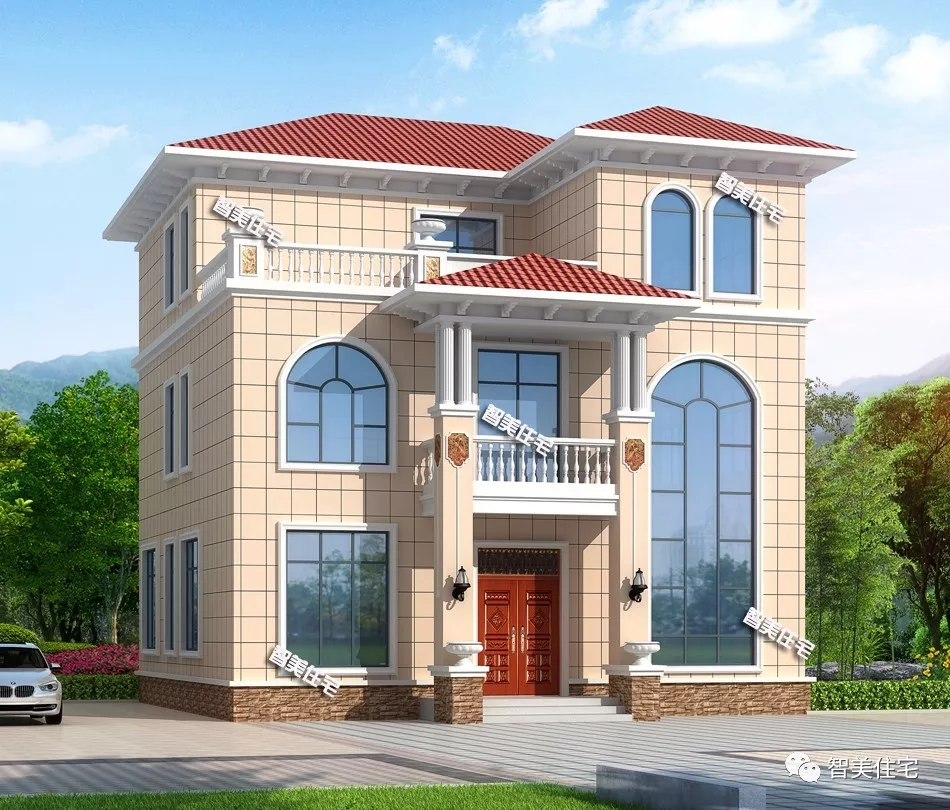 2栋宽12米的三层别墅，外观布局都得大众认可，造价30来万