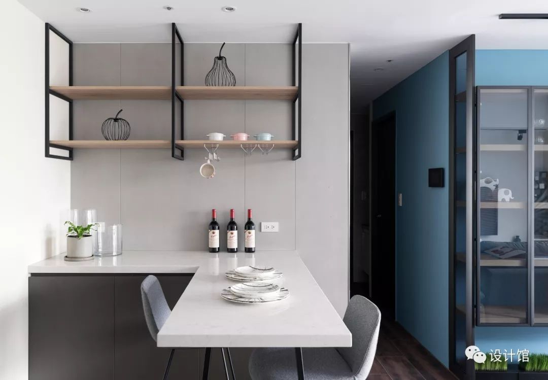 109㎡现代简雅，客厅比较长，挤个小书房！