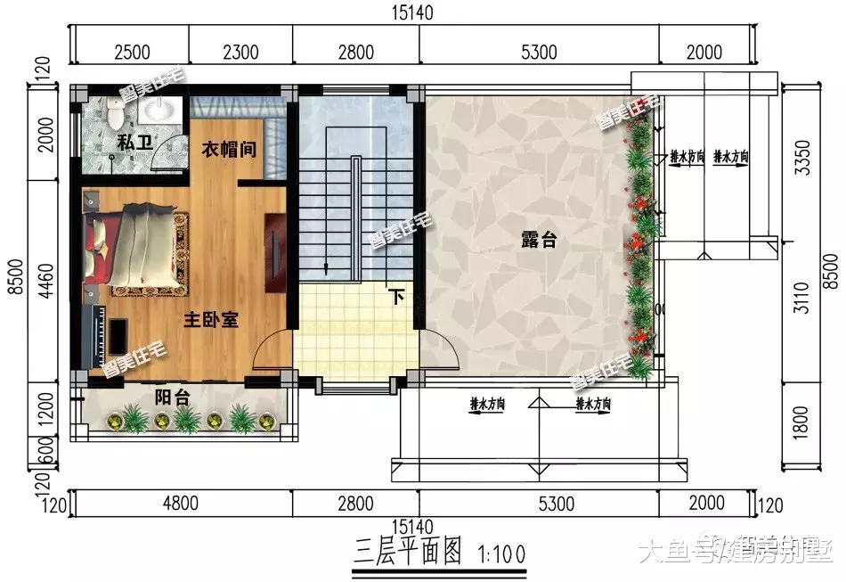 17.5×8.5米农村别墅，带架空层，田园风格太具有吸引力