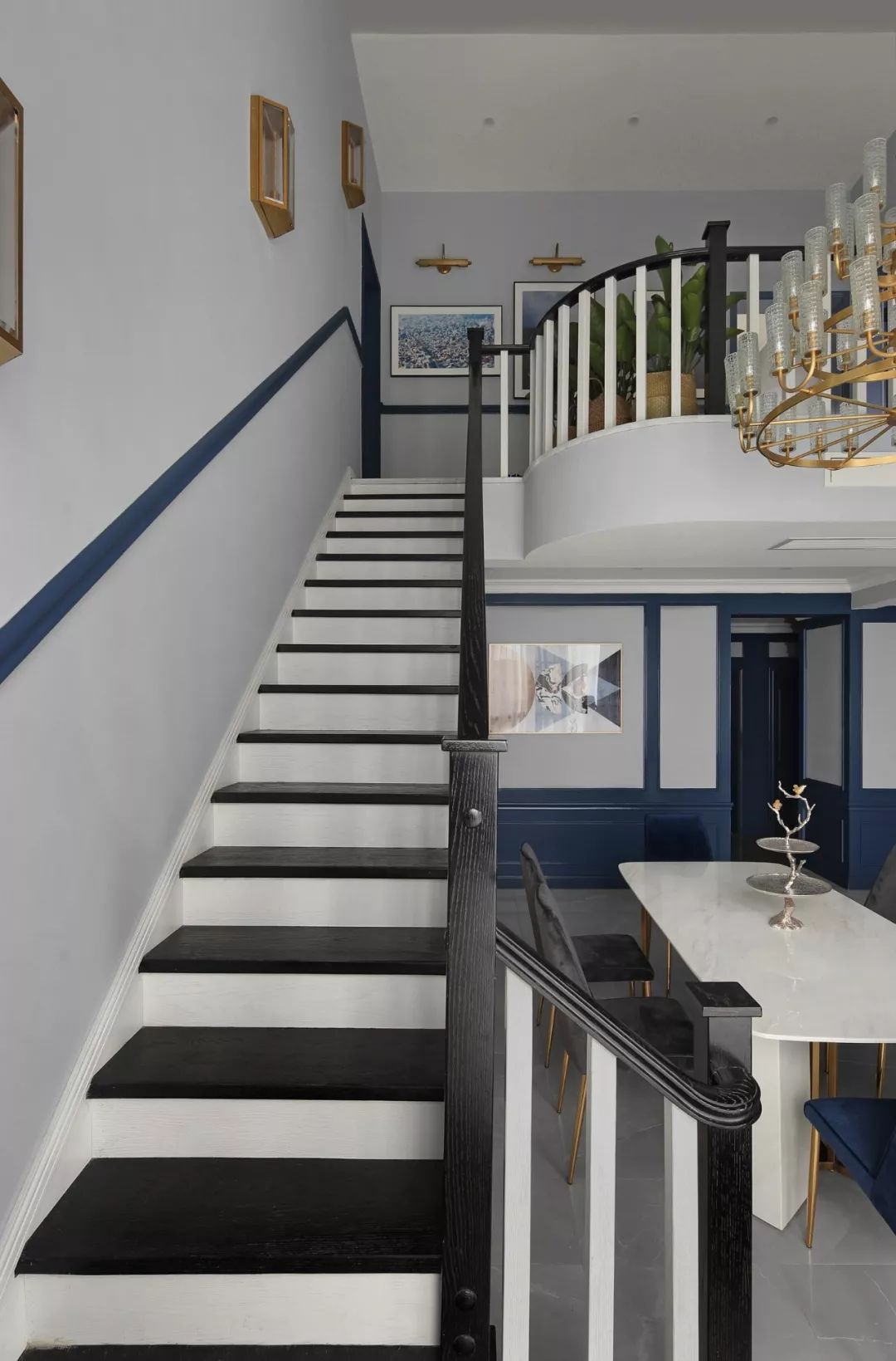 178㎡现代混搭，安静优雅蓝色调，舒缓华丽的气质