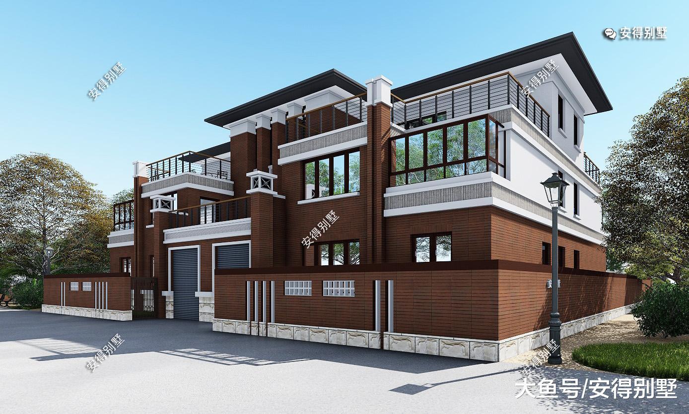 兄弟建房建一栋漂亮的双拼别墅, 建筑霸气户型舒适, 阳台大卧室多!