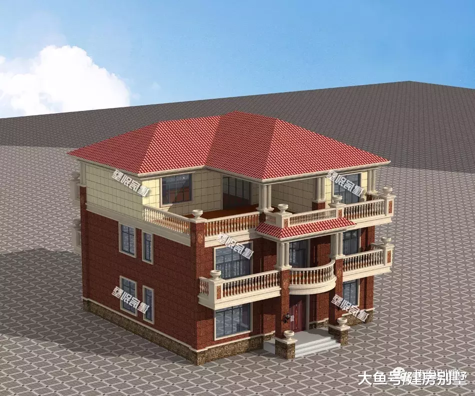 14×15.36米农村别墅，又见一栋豪宅，配大堂屋设计