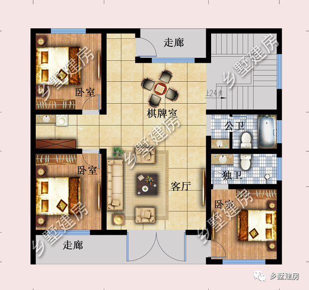 农村自建二层小洋房，简欧风清新好看，是家人最温暖的避风港！