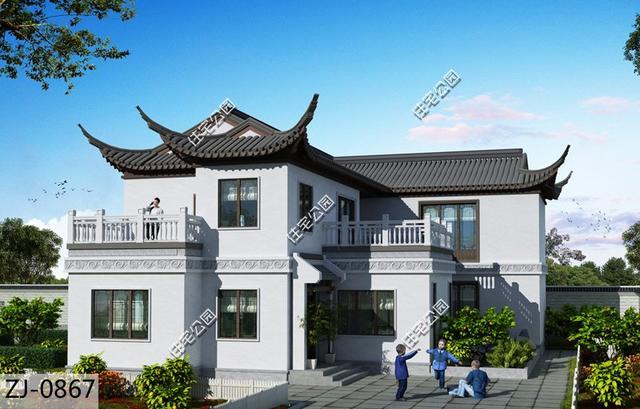 2018年度超受欢迎的7套农村新中式户型, 第7套25万就能建