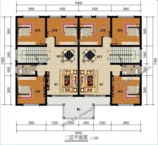 6款农村双拼别墅，兄弟姐妹多，这样建房谁都不吃亏