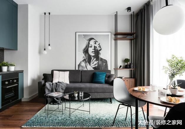 40㎡一室一厅一厨一卫，单身狗住的可高兴了