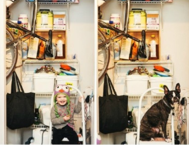 ‘萌娃与狗’傻傻分不清楚，国外玩出新花样萌娃与狗自拍，真的佩服这家主人，这是实力坑娃啊 ，哈哈！