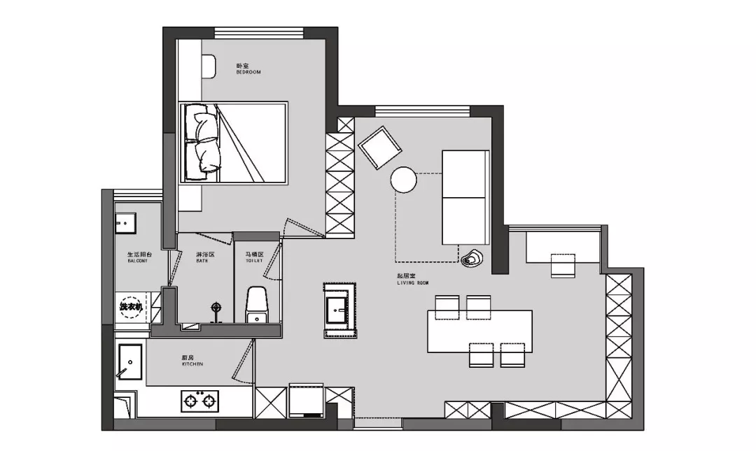 53㎡原木风，卫生间三分离，“复合式空间”设计超赞！