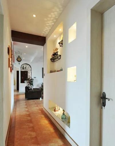 家里走廊过道别浪费了，这么设计还能增加收纳，漂亮更实用