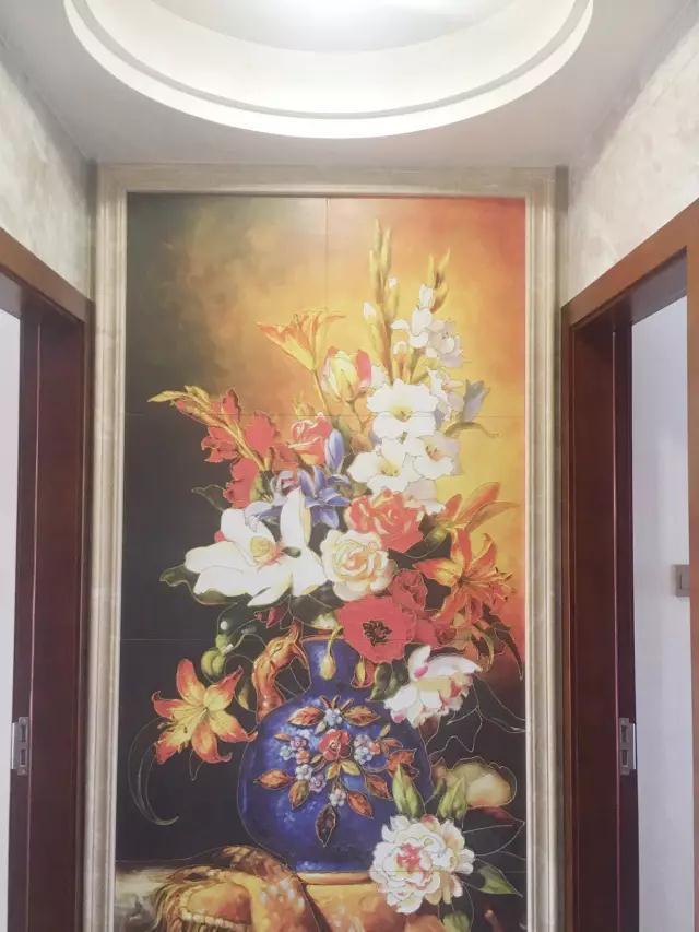 头一次见玄关客厅这样装，太好看了，朋友都说好大气