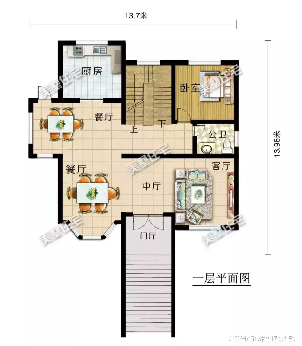 开间13米还带地下车库, 过年回家就这样盖!
