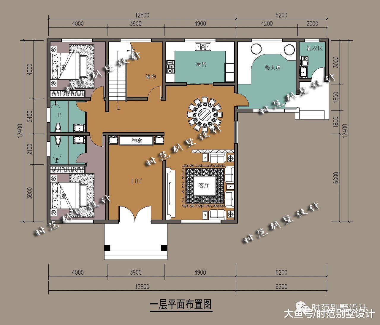 12x19米二层农村复式别墅，带柴火房及洗衣房，30多万可以建成吗