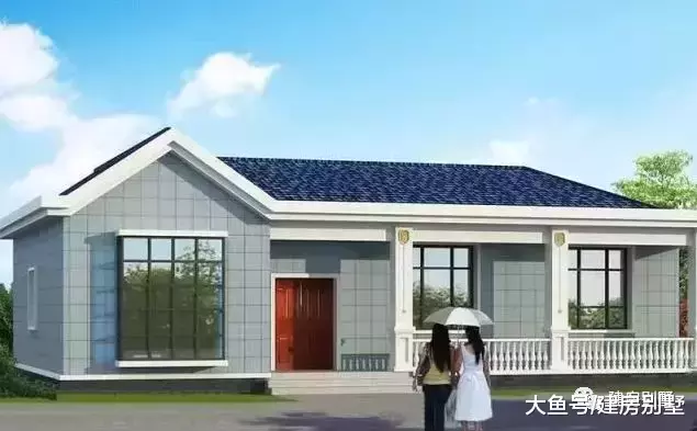 帶飄窗的農村平房戶型，南部通透采光好，主體14萬